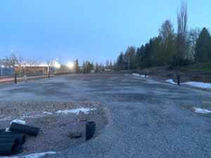 Gles Rock betonimursketta hallin pohjiin